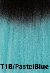 T1B/PastelBlue  (Ombre schwarz/Pastelblau)